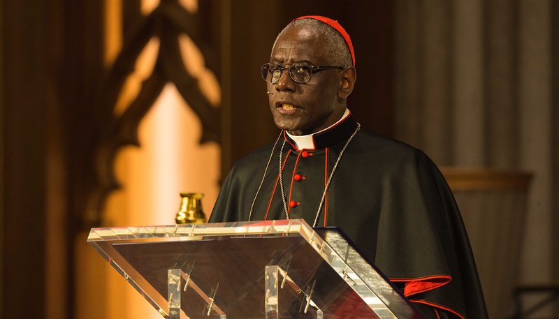 Cardinal Robert Sarah speaks at St. Michael's Cathedral in Toronto in 2018. (CNS photo/Michael Swan, The Catholic Register)