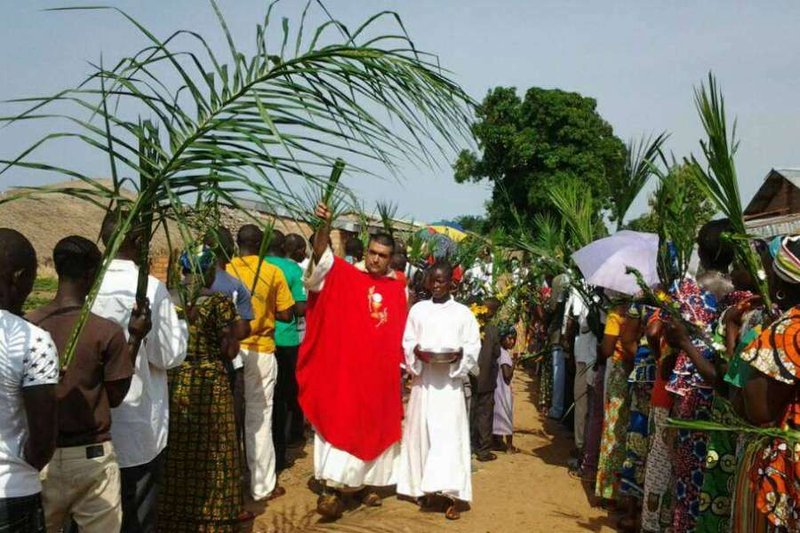 Fathe Yovane Cox at his parish in Bema (Photo courtesy of Father Cox)