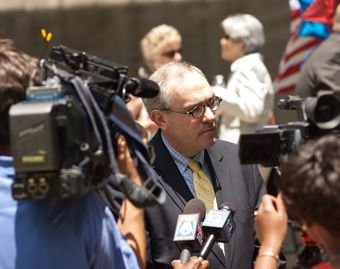 Michael Warsaw at a Religious Freedom Rally in Birmingham