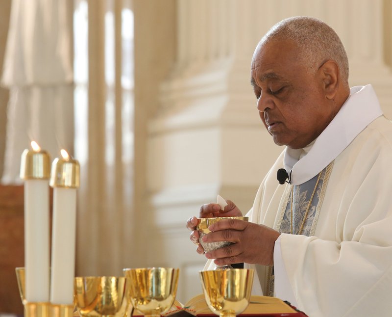 Atlanta Archbishop Wilton D. Gregory concelebrates Mass in the Chapel of the Immaculate Conception at Mundelein Seminary at the University of St. Mary of the Lake in Illinois