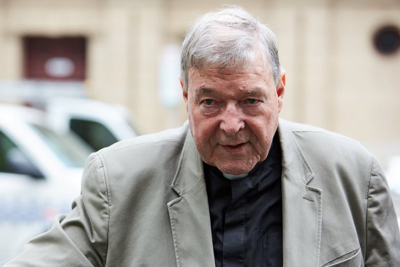 Australian Cardinal George Pell arrives at the County Court in Melbourne Feb. 26