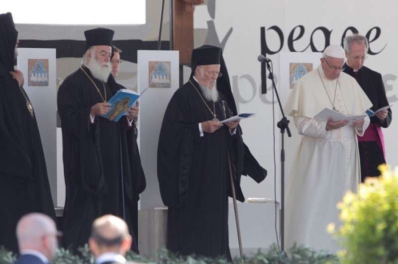 Pope Francis leads an ecumenical prayer gathering in Bari July 7