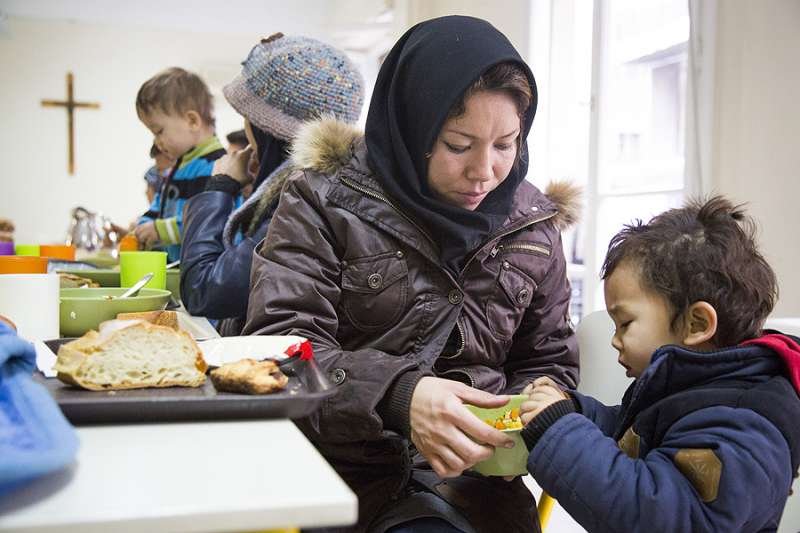 Caritas Athens soup kitchen for refugees. Credit: Elie Gardner/Catholic Relief Services.