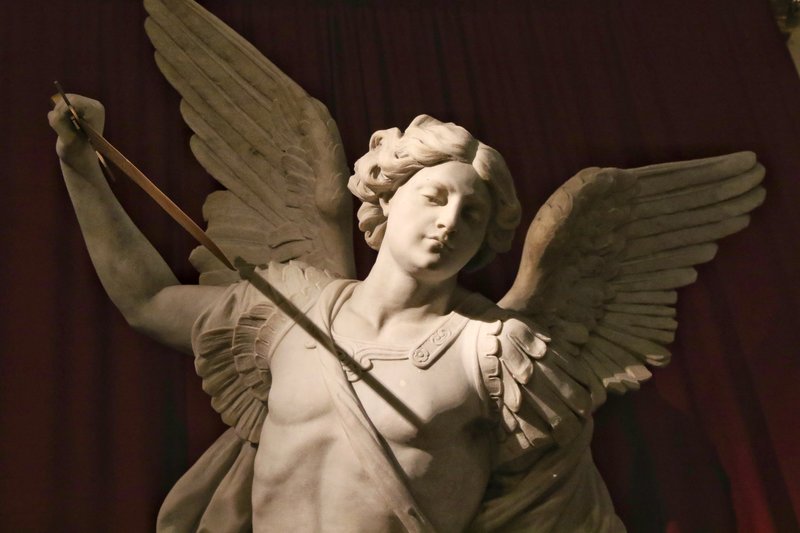 A statue of St. Michael the Archangel is seen at the Church of St. Michael in New York City. (CATHOLIC NEWS SERVICE PHOTO/GREGORY A. SHEMITZ)