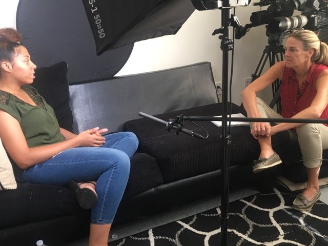 Heidi Yewman (right) during an interview. © 2019 BTB PRODUCTIONS