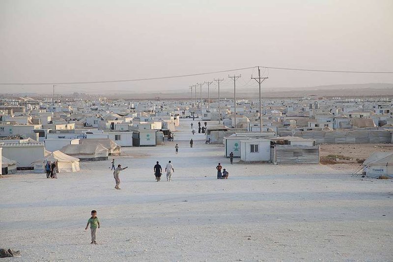 Zaatari refugee camp in Jordan. Courtesy of the US Holocaust Memorial Museum.