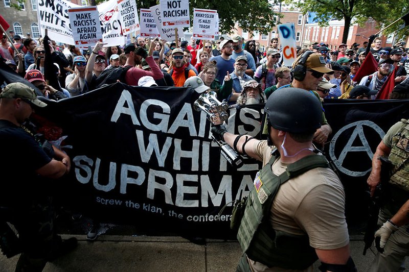 White nationalists are met by counterprotesters in Charlottesville