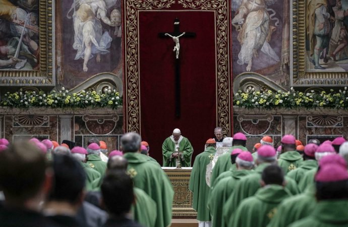 Pope Francis celebrates Mass at the Vatican