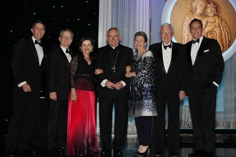 2017 Cardinal’s Awards Dinner Honorees with Archbishop José H. Gomez (left to right): Patrick Hickey