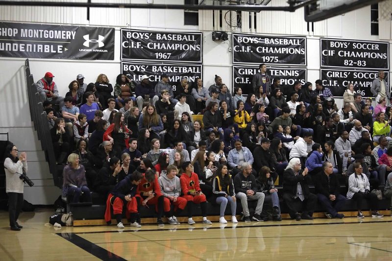 It was a packed gym for the Bishop Montgomery win on Feb. 8. (PHOTO COURTESY BISHOP MONTGOMERY HOOPS TWITTER)
