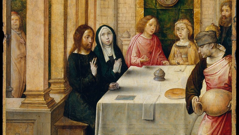 “The Marriage Feast at Cana,” by Juan de Flandes (Netherlandish), circa 1500-1504.