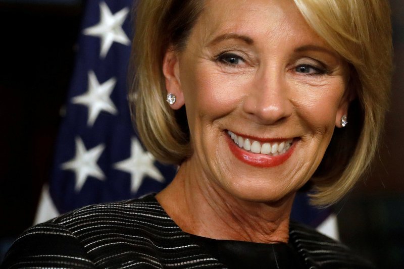 Betsy DeVos is seen in Washington Feb. 7 prior to being sworn in as the U.S. education secretary at the Eisenhower Executive Office Building next to the White House. (CNS photo/Jonathan Ernst