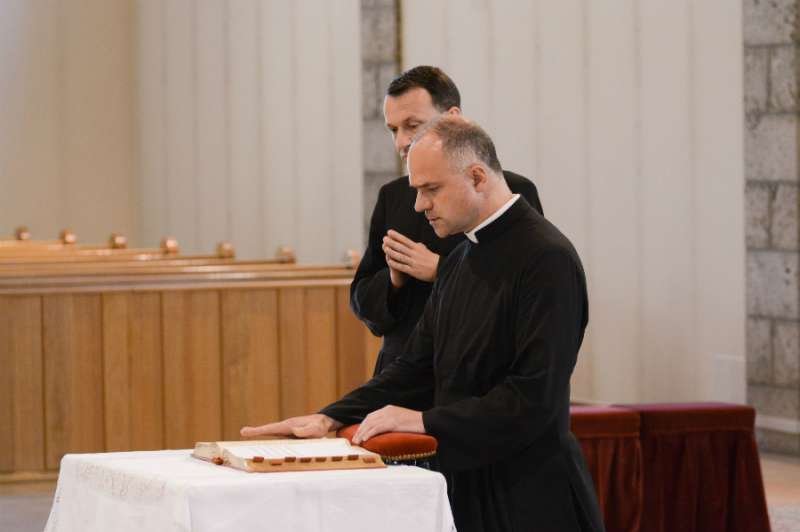 Fr. Davide Pagliarani shortly after his election as superior general of the Society of Saint Pius X
