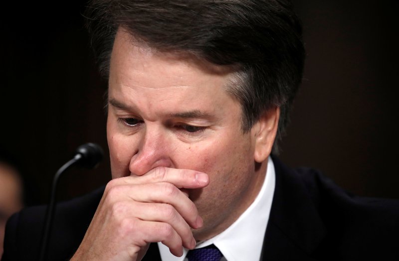 U.S. Supreme Court nominee Judge Brett Kavanaugh pauses as he testifies before a Sept. 27 Senate Judiciary Committee hearing on Capitol Hill in Washington. Kavanaugh followed Professor Christine Blasey Ford