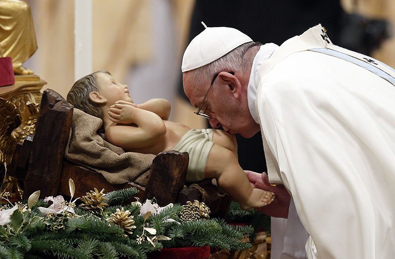 Pope Francis Nativity Scene