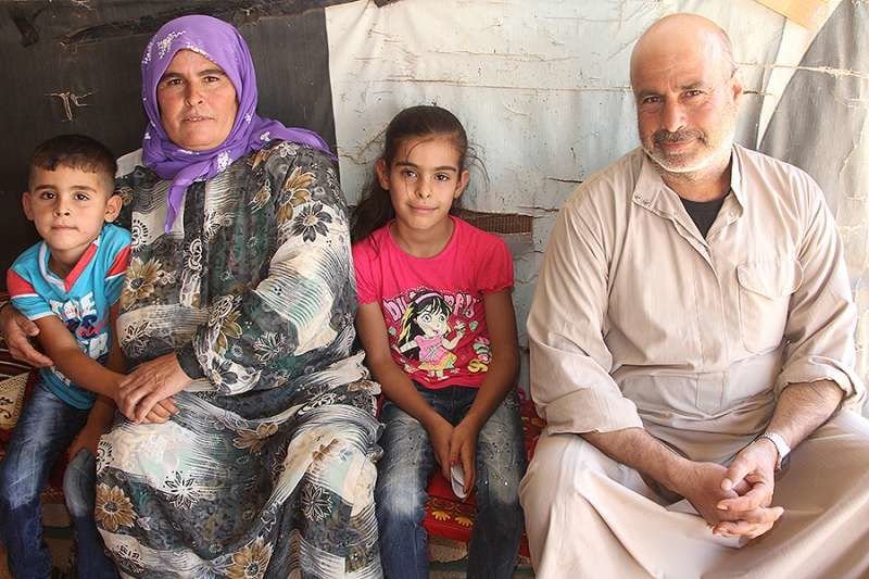 A family of Syrian refugees who have been aided by Catholic Relief Services. Credit: CRS.