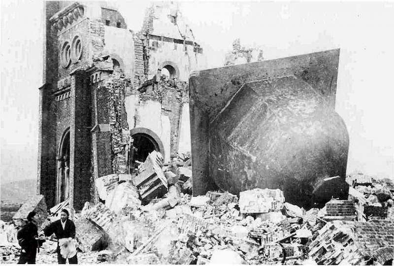 The ruins of Immaculate Conception Cathedral in Nagasaki