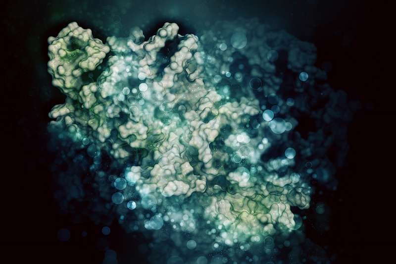 CRISPR-CAS9 gene editing complex from Streptococcus pyogenes. Credit: molekuul_be / Shutterstock.