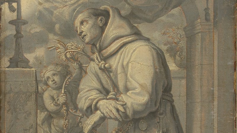 "St. Paschal Baylon adoring the Blessed Sacrament," by Claude François. (Wikimedia Commons)
