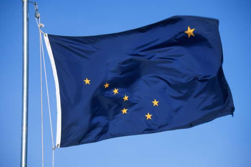 The flag of Alaska. Credit: Joseph Sohm/Shutterstock.