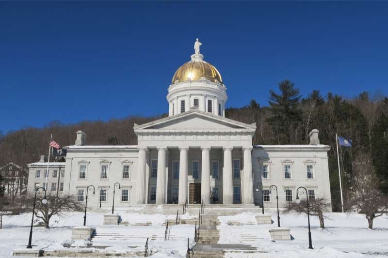 Vermont State Capitol Building. Via Shutterstock
