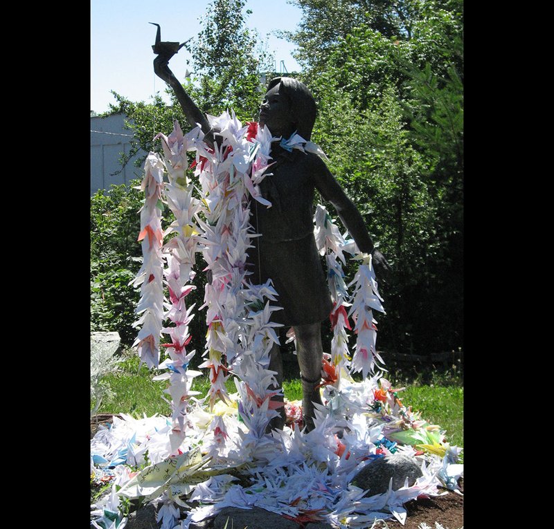 A life-size bronze of Sadako Sasaki
