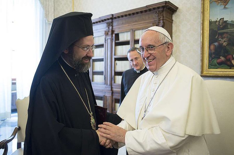 Pope Francis meets with the Delegation of the Ecumenical Patriarchate of Constantinople in Vatican City on June 27