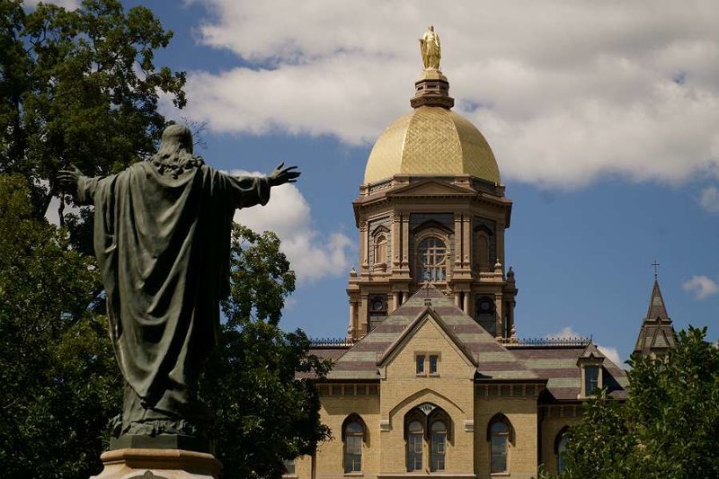 The Golden Dome atop the Main Building at the University of Notre Dame. Credit: RebeccaDLev/Shutterstock.