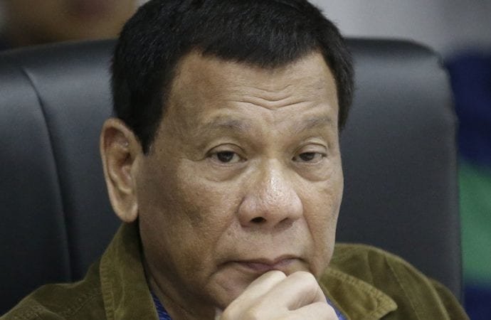 Philippine President Rodrigo Duterte in a Sept. 13