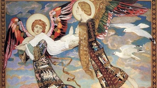 St. Bride (Brigid) Carried By Angels