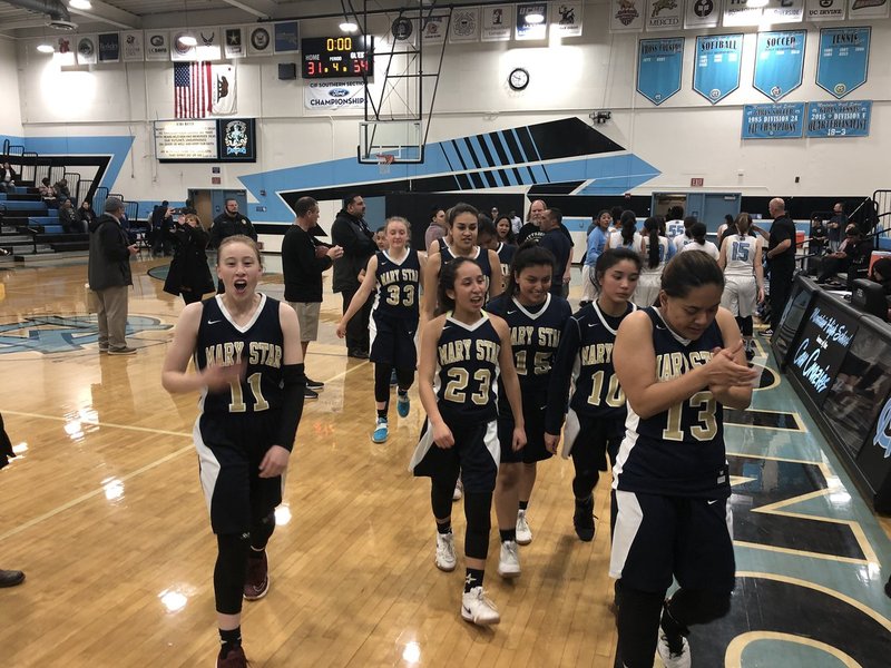Mary Star of the Sea basketball team (PHOTO COURTESY MARY STAR HIGH BASKETBALL TWITTER)