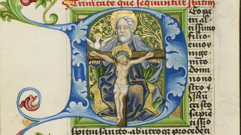 “The Trinity,” by Taddeo Crivelli, about 1460-1470, Italian. (J. Paul Getty Museum)