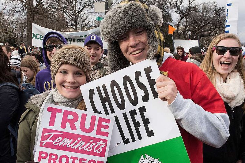 Crowds at the March for Life in Washington DC on Jan. 27