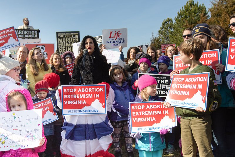 Penny Nance of Concerned Women for America speaks at the Resist Infanticide Rally outside South County High School in Lorton