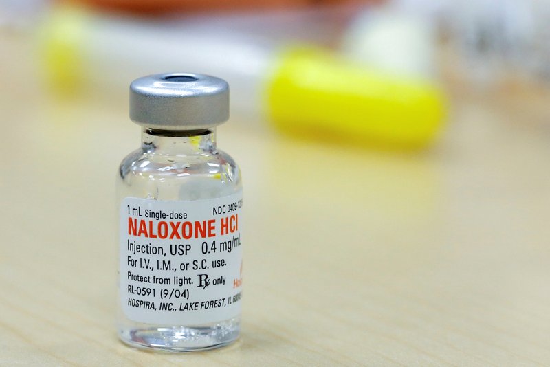 The drug Naloxone sits on a table during a free Opioid Overdose Prevention Training class provided by Lourdes Hospital in Binghamton