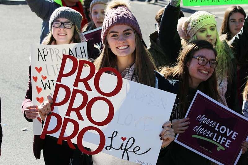 Pro-life advocates at the 45th annual March for Life
