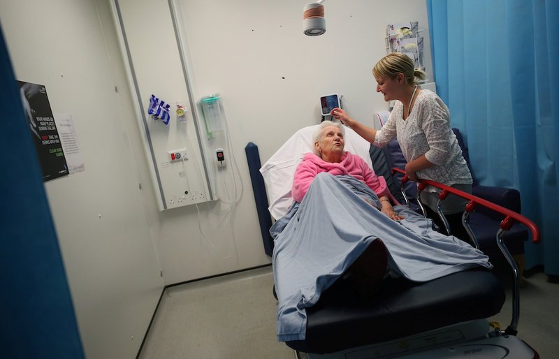 Sarah Plant comforts her grandmother