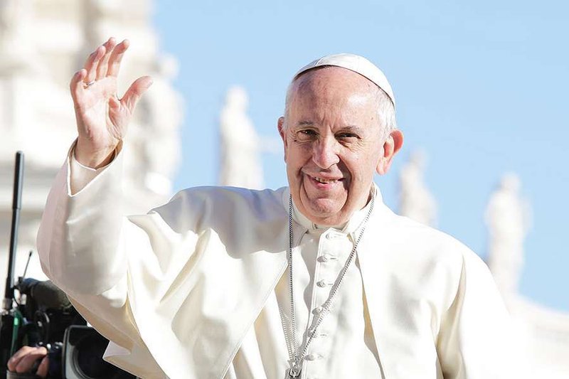 Pope Francis at the general audience in St. Peter's Square