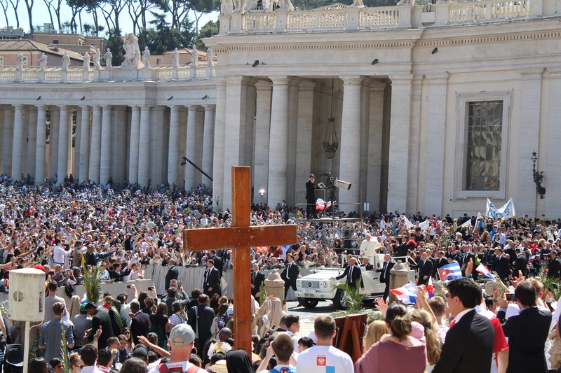 World Youth Day Cross is blessed by Pope Francis in Rome.  (PHOTO COURTESY ADLA)