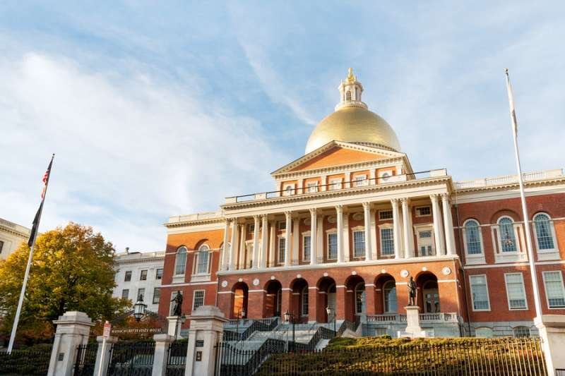 Massachusetts State house on Beacon Hill