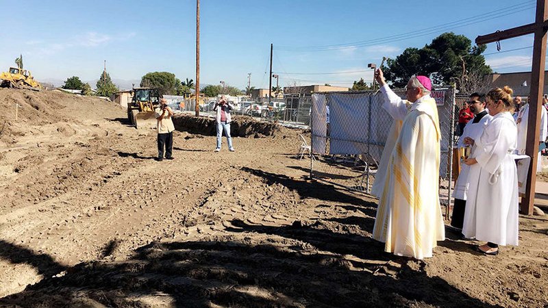 During a groundbreaking ceremony last month