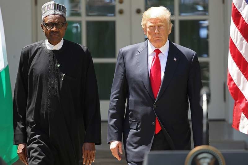 President Donald Trump and Nigerian President Muhammadu Buhari hold a joint press conference at the White House April 30