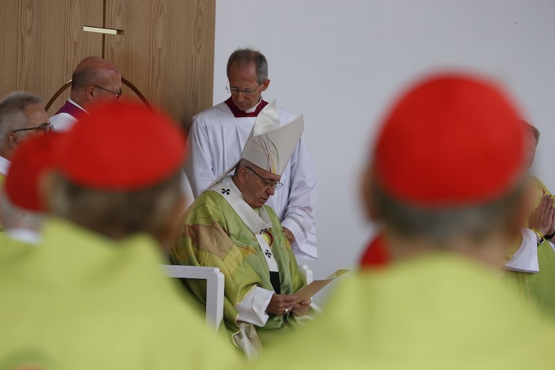 Pope Francis celebrates Mass at Phoenix Park in Dublin Aug. 26. (CNS photo/Paul Haring)
