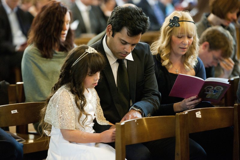 People attend a special Mass of thanksgiving for marriage at Westminster Cathedral in London May 18