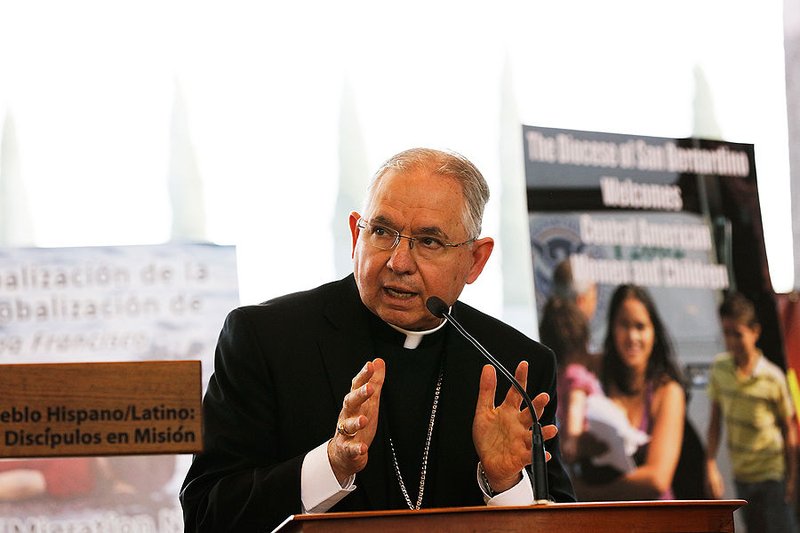 Archbishop José H. Gomez at the second annual Immigration Summit at Christ Cathedral