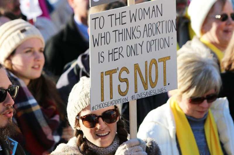 Pro-life advocates at the 45th annual March for Life