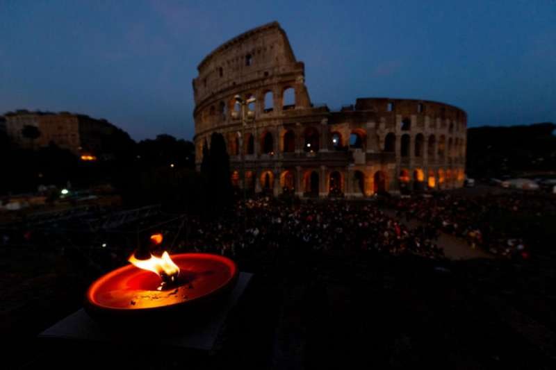 Stations of the Cross at Rome's Colosseum April 19