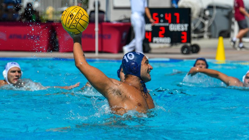 LMU junior Alexandros Athymaritis from Greece scored six goals for the Lions in their two matches Sept. 8 at the Triton Invitational in La Jolla. Athymaritis. (LMU ATHLETICS)