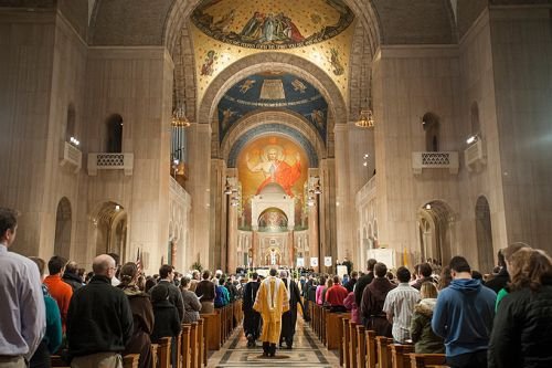 Mass for the feast of St. Thomas Aquinas at the Basilica of the National Shrine of the Immaculate Conception