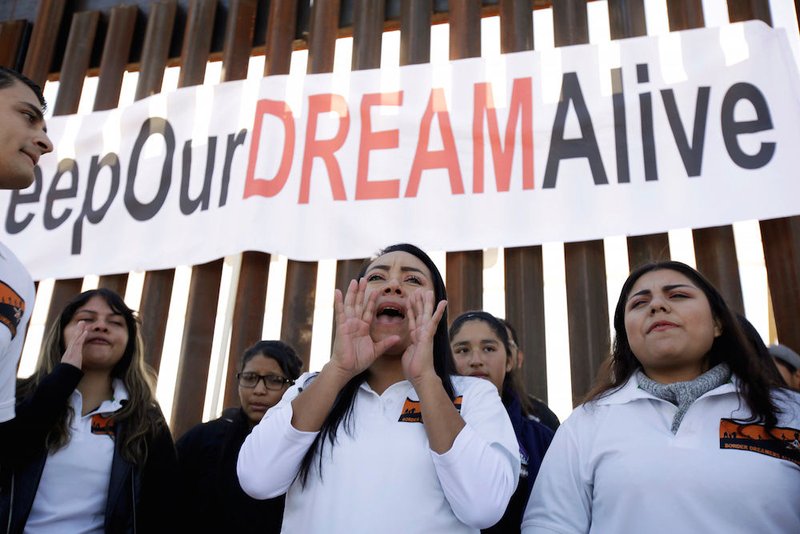 Beneficiaries of the federal Deferred Action for Childhood Arrivals program attend the "Keep Our Dream Alive" binational meeting in 2017. The Dreamers